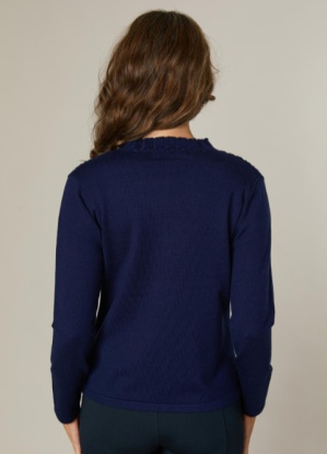 Jessica Graaf Navy High Neck Jumper